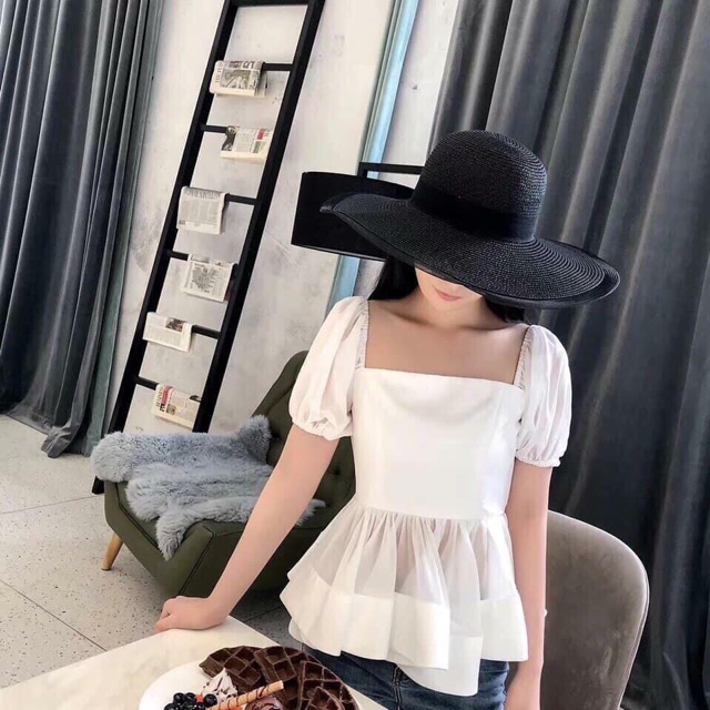 [SALE SALE 20%] [Hàng Quảng Châu] Áo peplum pha lưới voan cao cấp