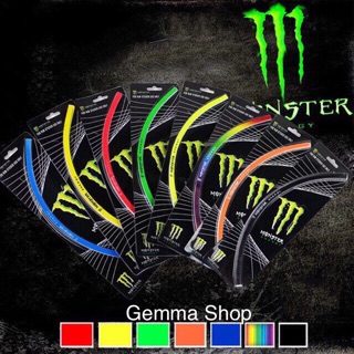 Tem decal dán vành xe máy monster (giá 1 bộ)