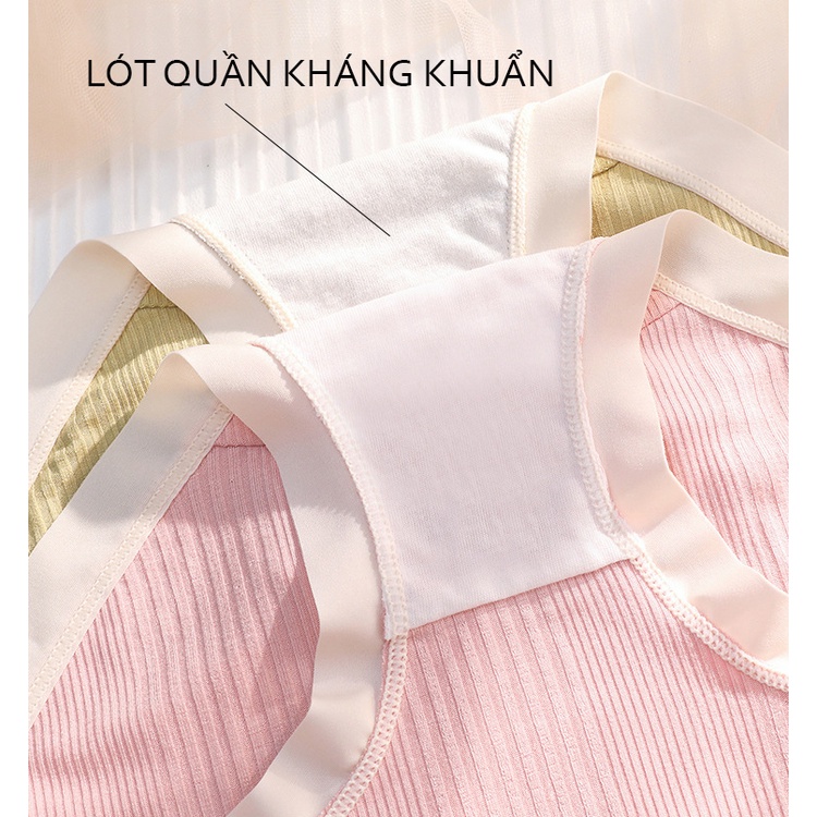 Quần lót nữ thun lạnh cạp to đính nơ đáng yêu 105