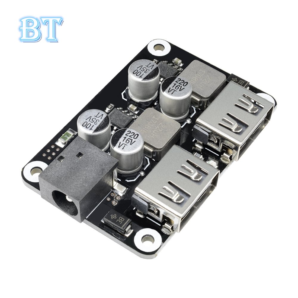 Mô Đun Hạ Áp Sạc Nhanh USB Kép 12V 24V Sang 5V 9V 24W 2.4A Chuyên Dụng Cho Xe Hơi