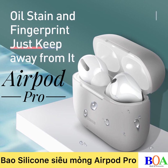 Bao Silicone siêu mỏng cho Airpod Pro chính hãng Baseus thumbnail