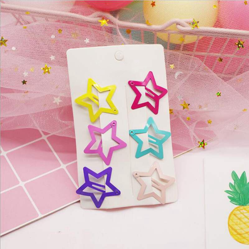 Bộ kẹp tóc kim loại kiểu dáng xinh xắn dành cho bé gái