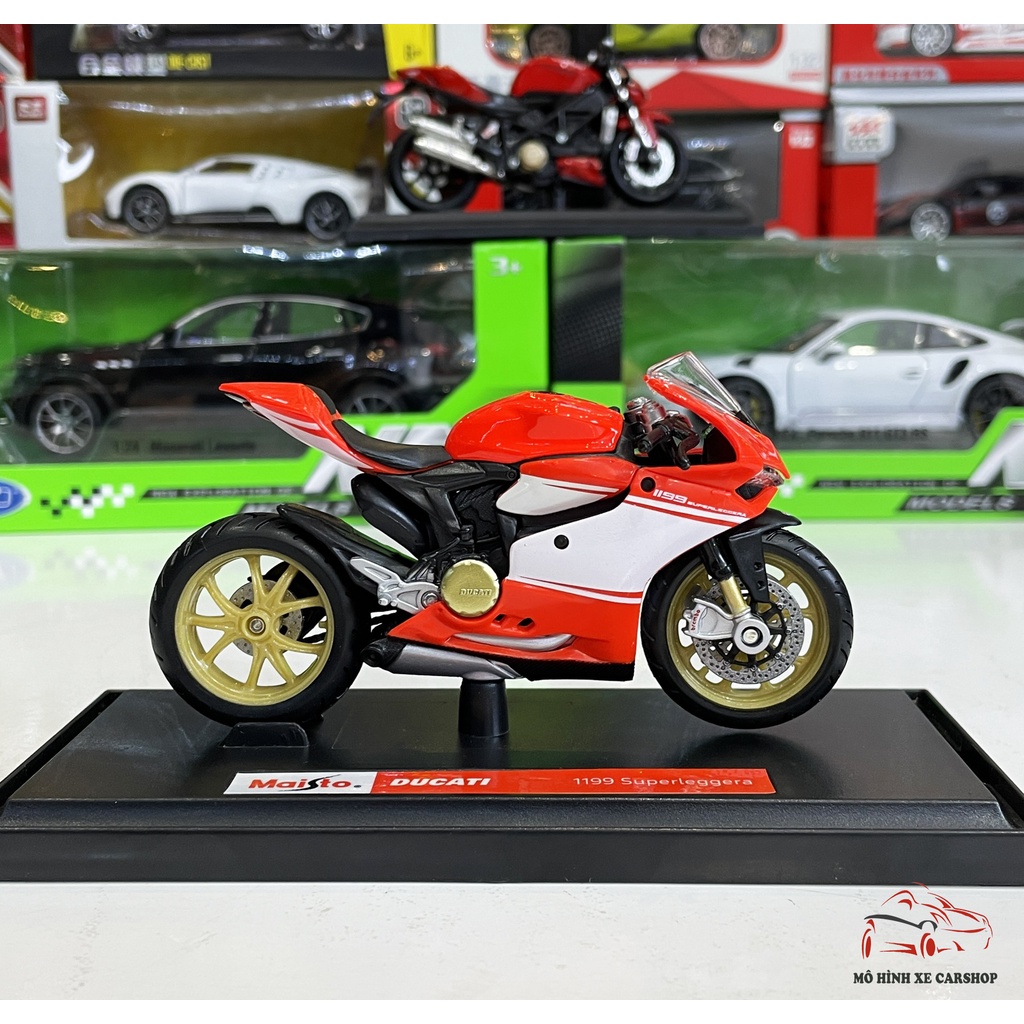 Mô hình xe mô tô Ducati 1199 Superleggera tỉ lệ 1:18 hãng Maisto