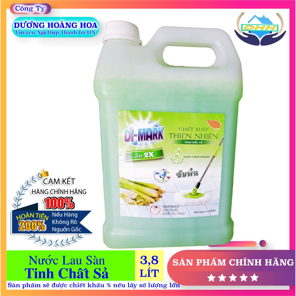 Nước Lau Sàn Nhà DI-MARK 3,8 Công Nghệ Thái Lan Lưu Hương Sả Cao Cấp