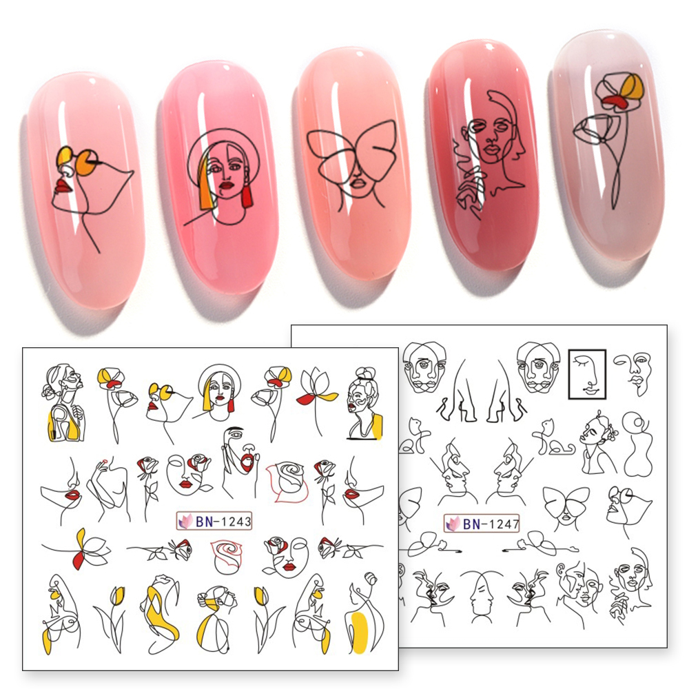 [Hàng mới về] Sticker dán làm móng trang trí họa tiết 3D thời trang DIY