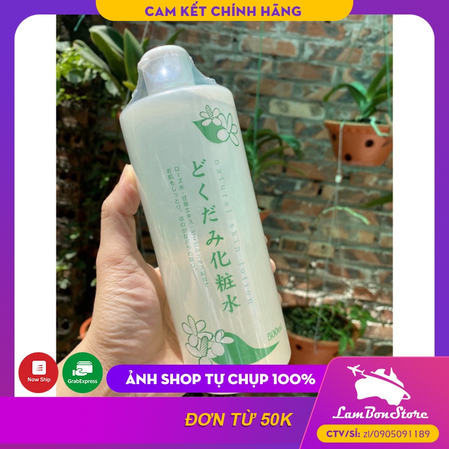Nước hoa hồng diếp cá Dokudami Natural Skin Lotion 500ml Nhật Bản