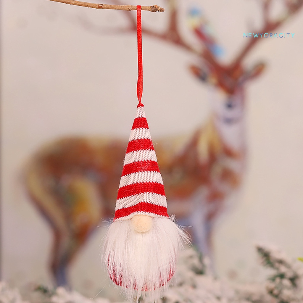 Búp Bê Treo Trang Trí Cây Thông Giáng Sinh Hình Vô Diện Râu Trắng Trọng Lượng Nhẹ