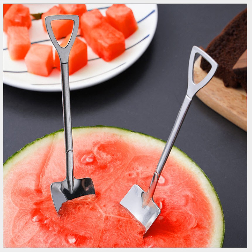 [HCM] Thìa inox đẹp rẻ tốt tiện lợi,muỗng ăn hình xẻng chất liệu cao cấp ăn trái cây, dưa hấu,...