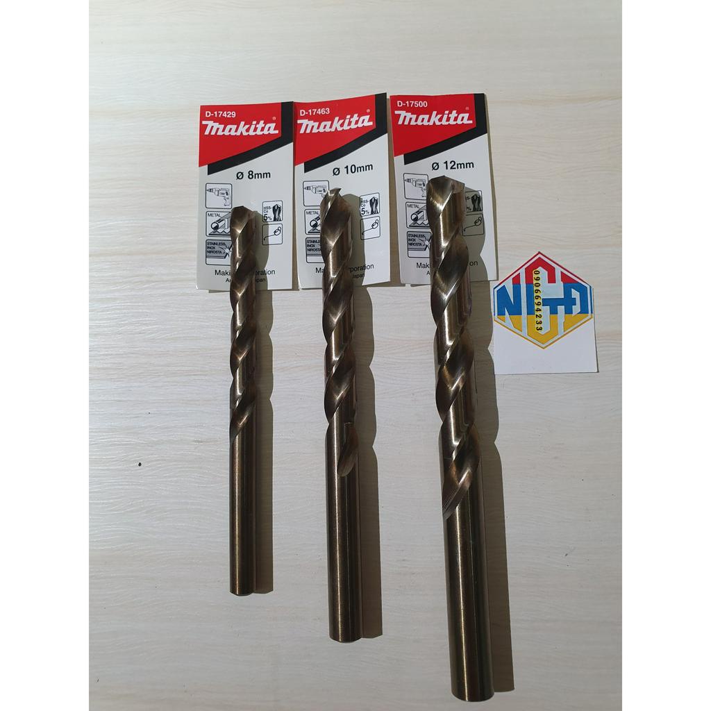 Mũi Khoan Kim Loại, Inox, Thép Cao Cấp MAKITA HSS-Co 8/10/12mm