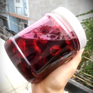 [MHOAATISO] • HOA ATISO ĐỎ NGÂM ĐƯỜNG PHÈN (NGUYÊN BÔNG) _ Hủ 900g