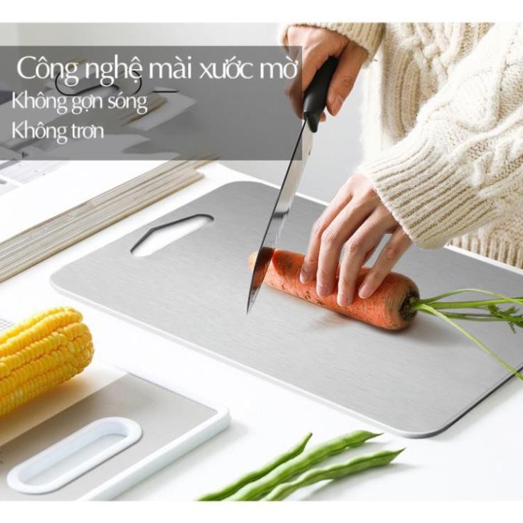 Thớt inox 304 cao cấp vệ sinh thuận tiện,chống ẩm mốc và ko Xước Dăm - hàng loại 1