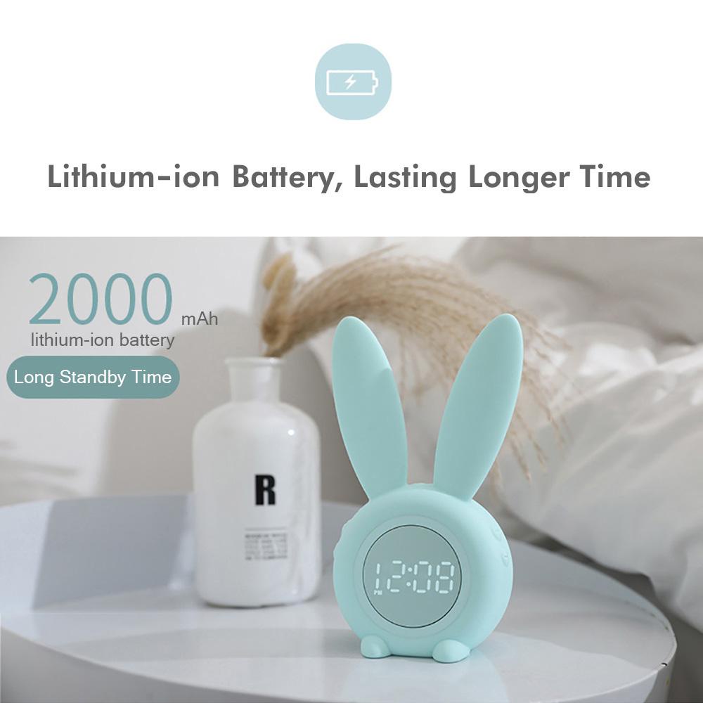 Lloyd Đồng Hồ Báo Thức Kỹ Thuật Số Hình Thỏ Sáng Tạo Có Thể Điều Chỉnh Độ Sáng Để Bàn Trang Trí Phòng Ngủ