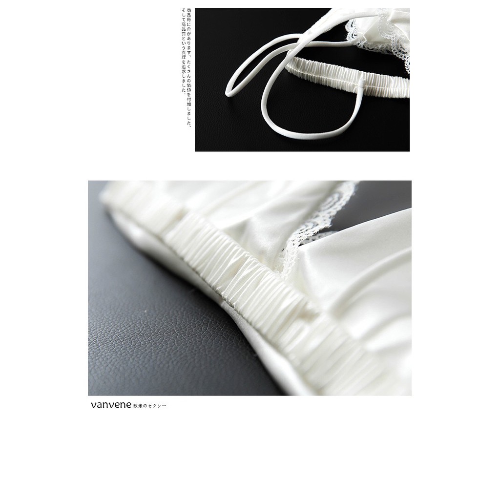 [Mã FAMARAL1 giảm 10K đơn 50K] Áo Bra Lụa Satin Vanvene Đen Trắng Dây Lưng Chun Free Size 45-55Kg A500 | BigBuy360 - bigbuy360.vn