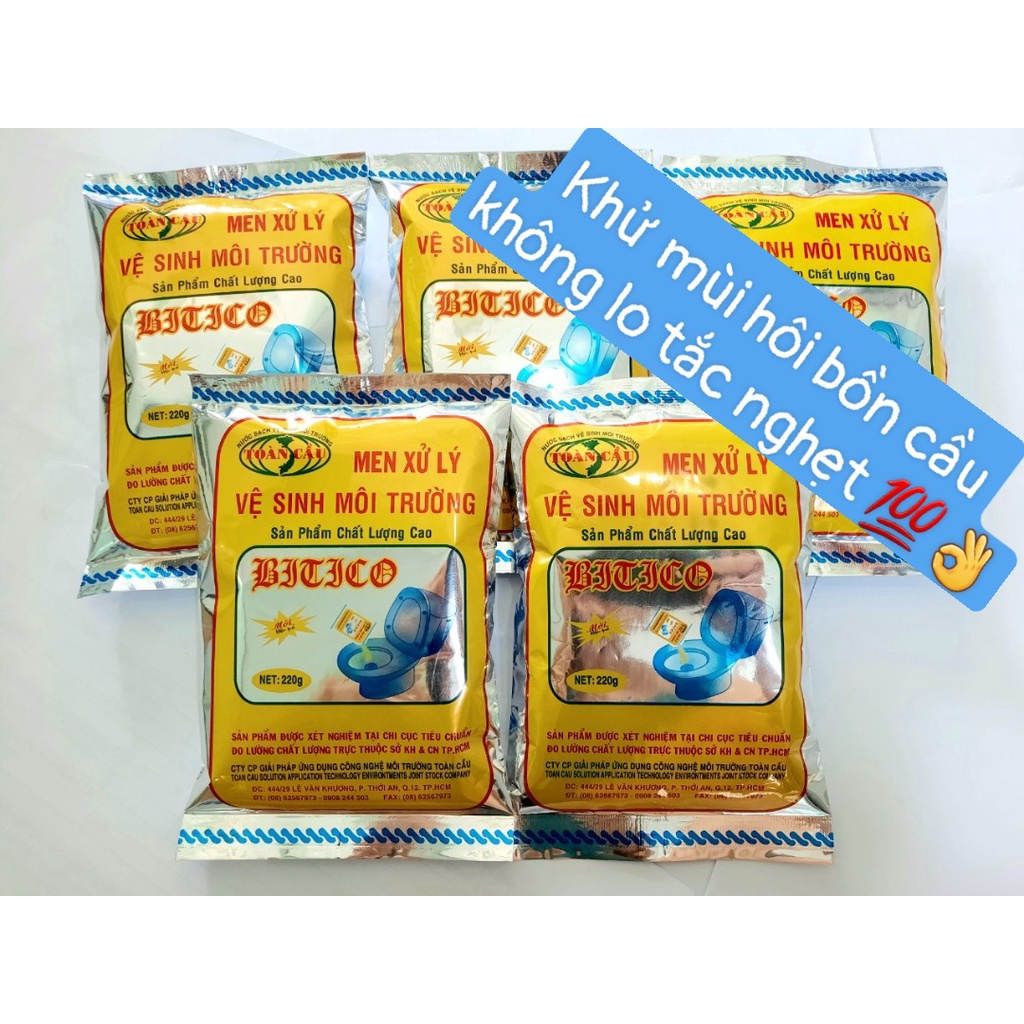 Combo 5 Gói Và Combo 10 Gói Men Vi Sinh Cao Cấp, Chống Hôi, Chống Tắc Bồn Cầu Hiệu Quả
