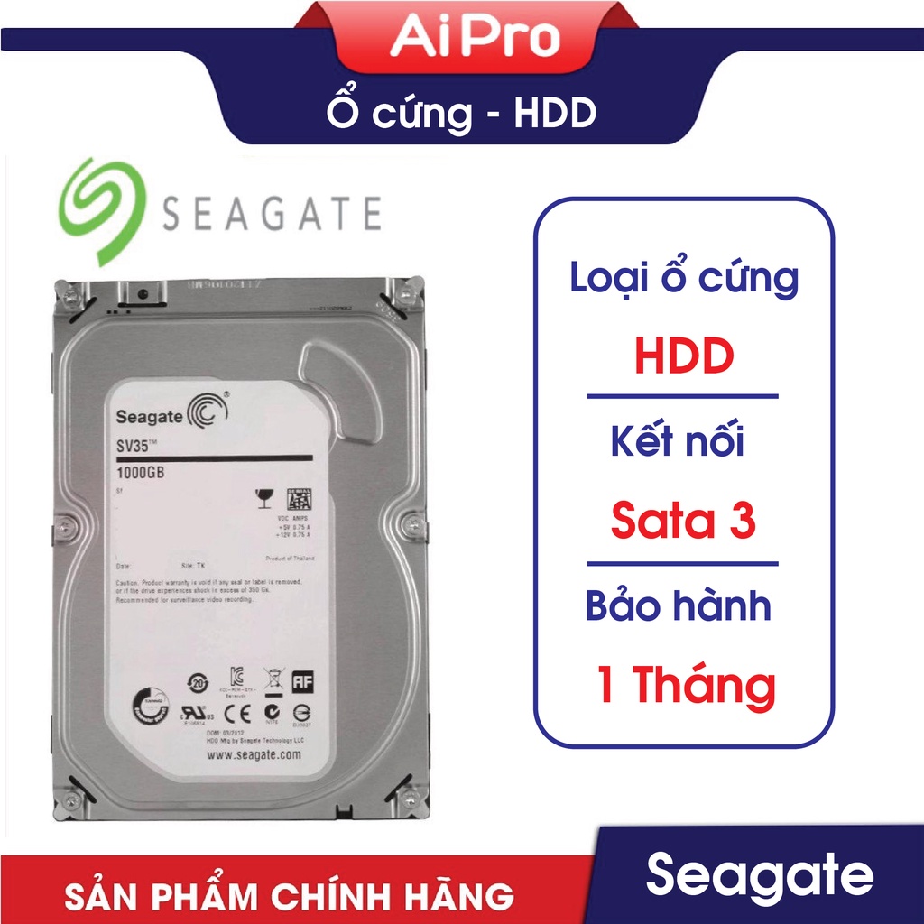 Ổ cứng HDD Glowy1TB SG/WD - Likenew - 7200RPM - Bảo hành 2 năm