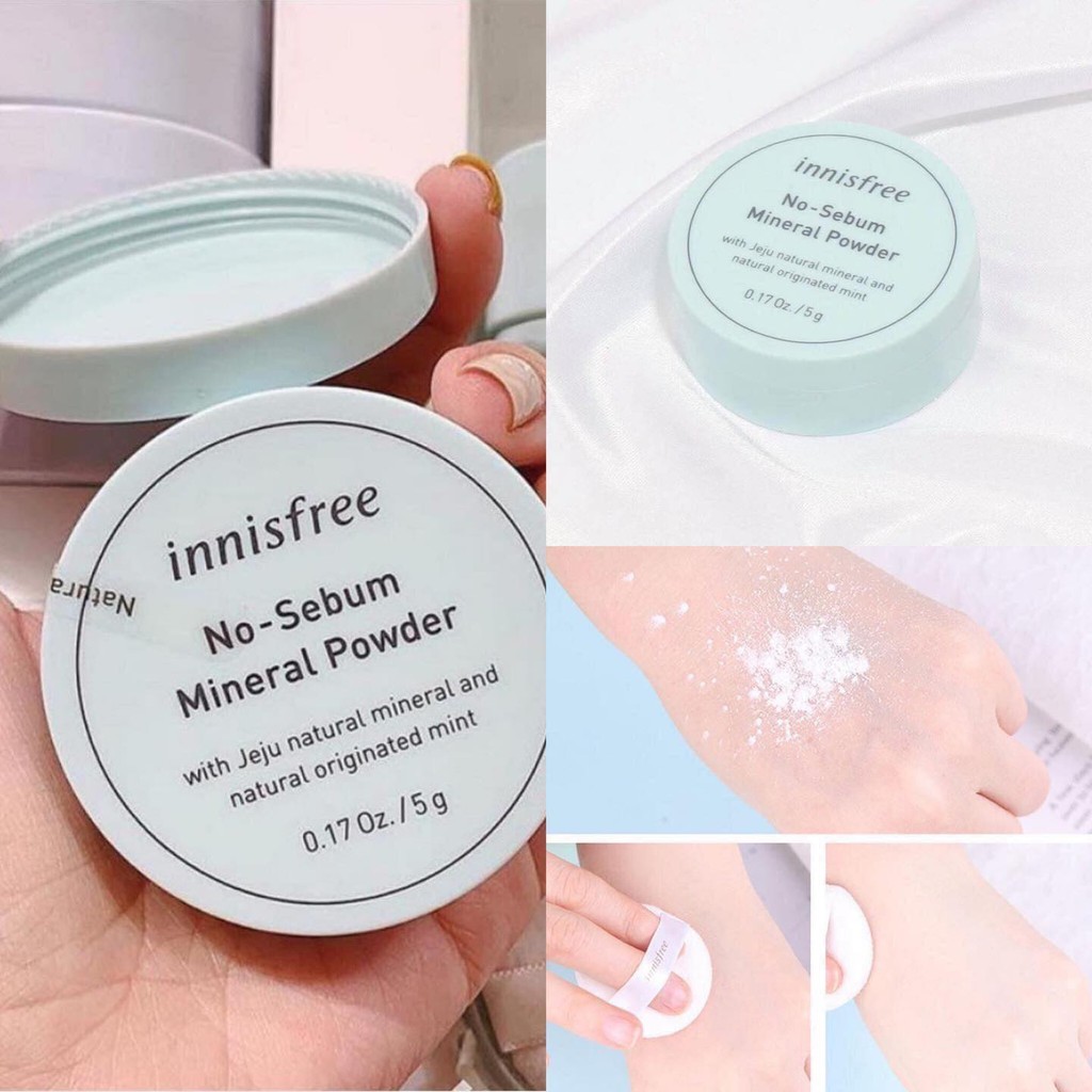 MẪU MỚI - Phấn Phủ Kiềm Dầu Innisfree – Phấn Bột Kiềm Dầu No Sebum Mineral Powder