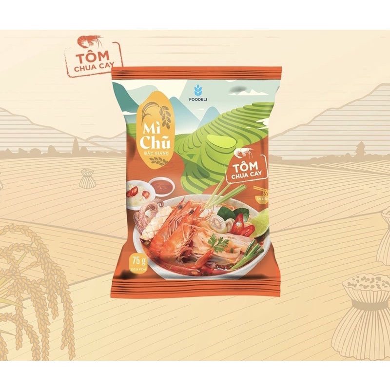 Mì chũ Bắc Giang - Thịt bằm sốt cà chua/ tôm chua cay (Gói 75gr) | BigBuy360 - bigbuy360.vn