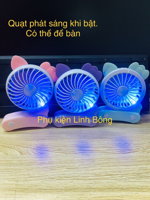 HOT 2020 Quạt mini 2in1 cầm tay và để bàn ( BÁN LỖ) siêu mát, có sạc đi kèm, quạt sạc pin, quạt tích điện | BigBuy360 - bigbuy360.vn
