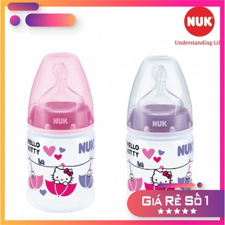 Bình sữa NUK Hello Kitty Premium choice+ nhựa PP núm ti S1 - M (150ml, 300ml ); S2-M (300ml)