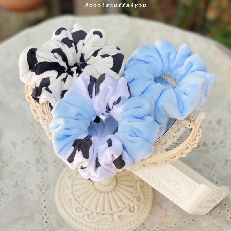 Đồ buộc tóc scrunchies nhung lông mềm nhiều màu xinh xắn✨