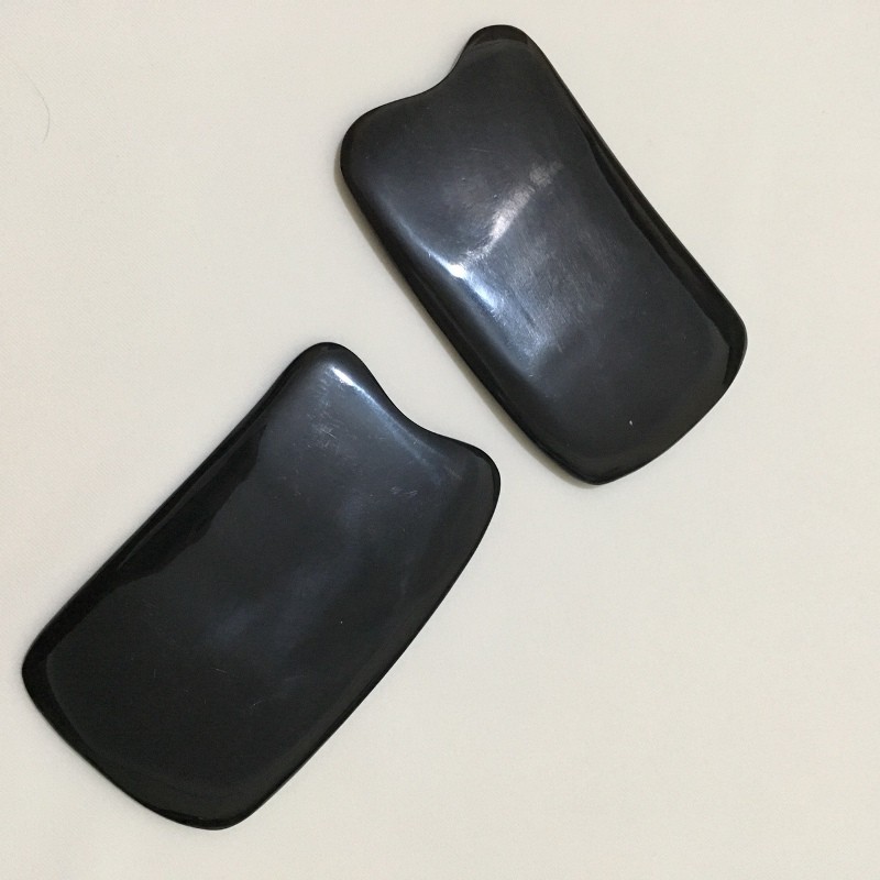 Dụng cụ đánh cảm, cạo gió sừng trâu CCG11 hình vuông Dài 10x5,5cm