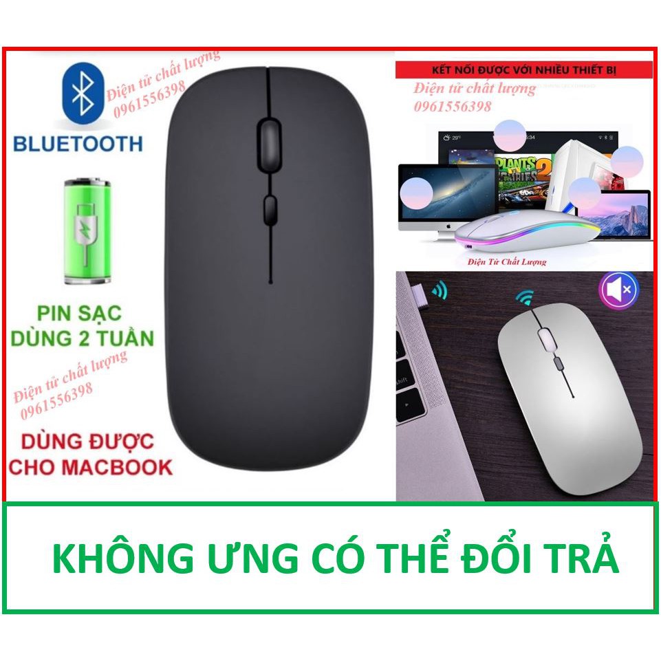 Chuột không dây sạc điện 2 chế độ CAO CẤP Cho Pc / Laptop / Ipad / Phone / Notebook / Tablet /Ti vi ( BH 12 tháng )