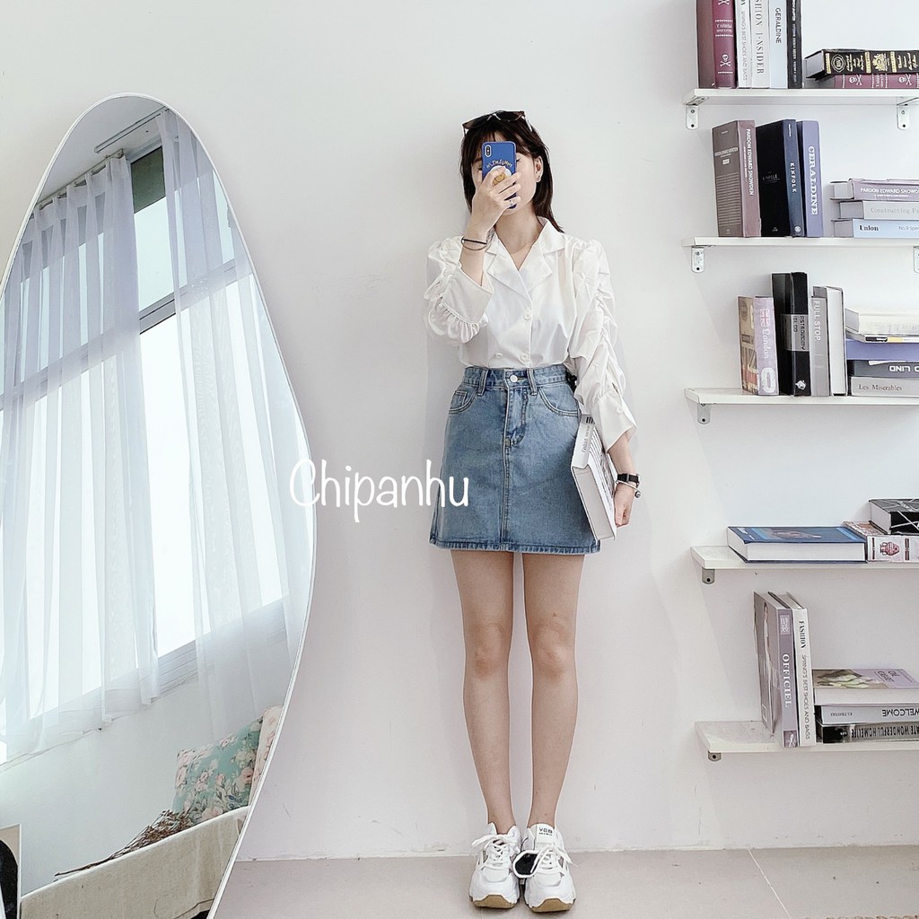 CHÂN VÁY BÒ TRƠN NGẮN BASIC CV9063 | BigBuy360 - bigbuy360.vn