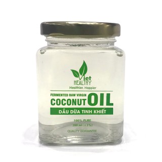Dầu dừa nguyên chất Viet Healthy 200ml, dầu dừa Viet Healthy, dầu dừa tinh khiết lên men tươi lạnh Viethealthy