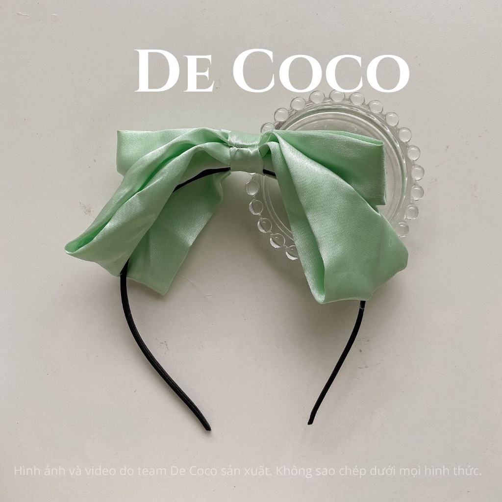 Bờm nơ lụa satin Naomi De Coco decoco.accessories