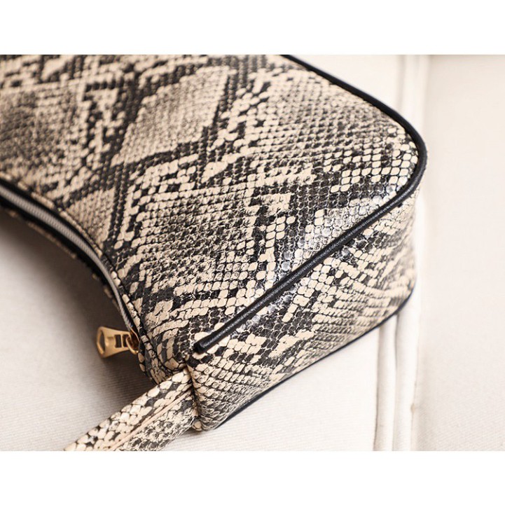 Túi kẹp nách, túi đeo vai vân da trăn quai tròn thời trang thanh lịch KN06 - Chip Xinh Boutique