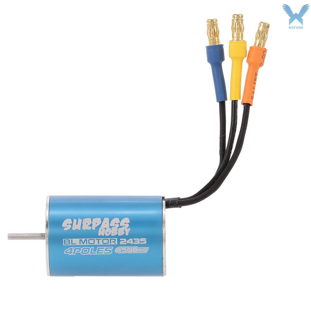 Động Cơ Không Chổi Than Không Cảm Biến 2435 4500kv 25a Esc Cho Xe Điều Khiển 1 / 18 1 / 16