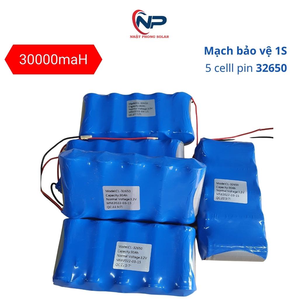Pin lithium 32650,pin lưu trữ đèn năng lượng mặt trời sắt LiFePO4 3.2V kèm mạch bảo vệ 1S cho đèn 100,200,300W,400w,500w