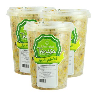 Combo 03 Bánh tráng trộn Tây Ninh TANISA 240g (80g x3) Sa tế Chay - Dẻo ngon khó cưỡng - An toàn vệ sinh thực phẩm