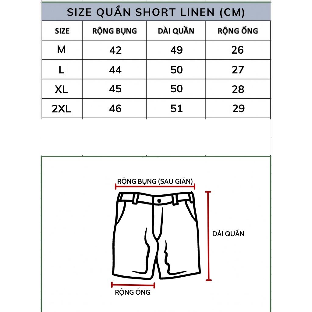 Quần short đũi nam PUNDO chất liệu linen cao cấp co giãn nhẹ màu dễ phối PUNDO QSPD20