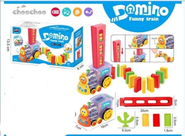 Bộ tàu hoả xếp hình Domino tự động - Tàu hoả Domino