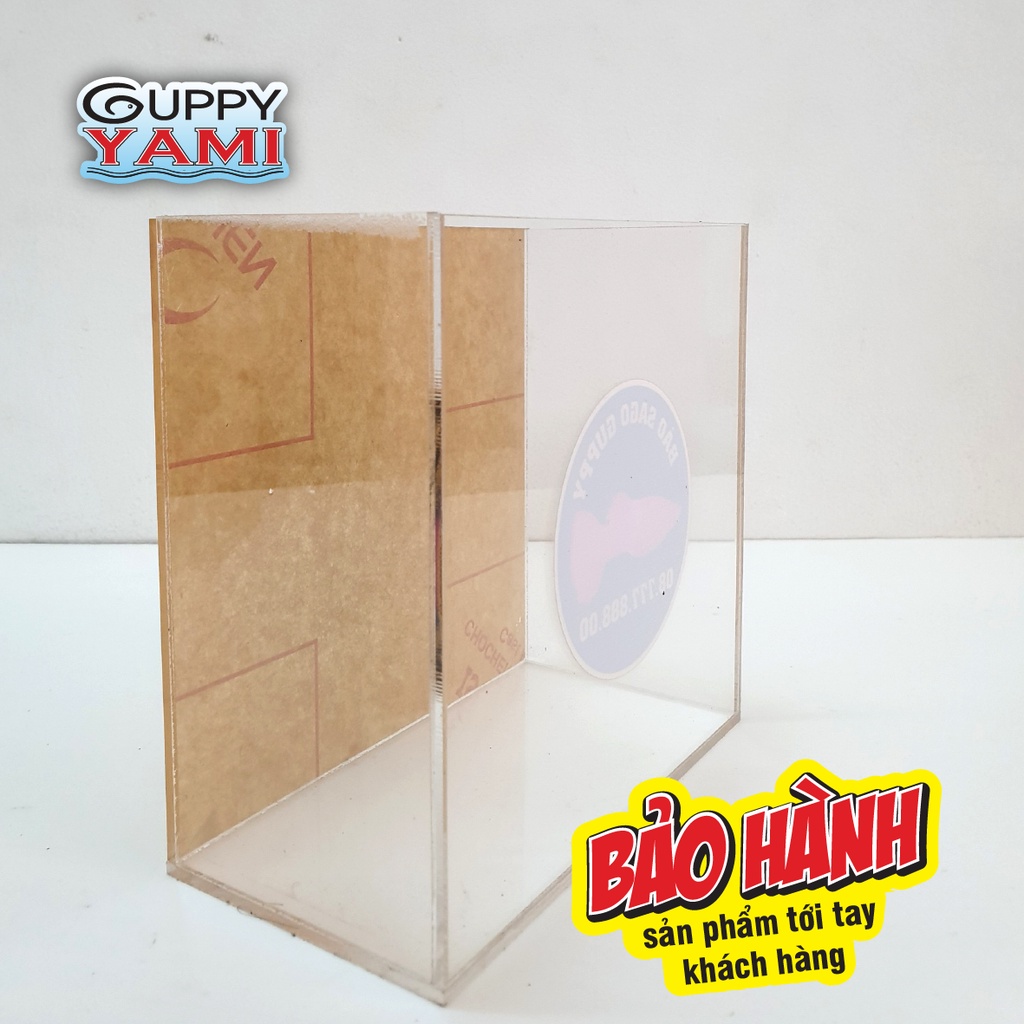 Hồ Show cá - Bể Show cá Guppy - Keo Show cá Betta in tên theo yêu cầu, giá tại xưởng, kích thước 15x8x15cm
