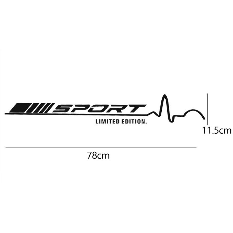 Bộ 2 tem dán cửa xe ô tô Sport