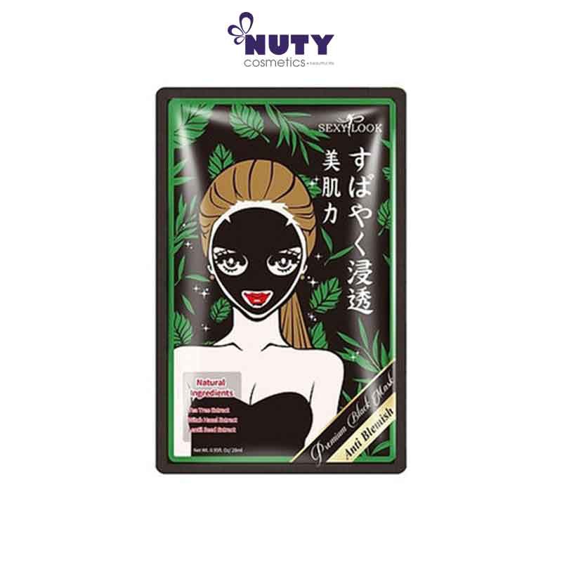 Mặt Nạ SexyLook Dòng Mặt Nạ Đen Truyền Thống Anti Blemish Black Facial Mask (28ml) (1 miếng)