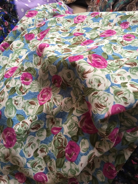 Vải hoa nhí may áo dài