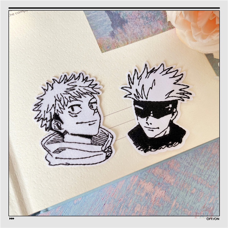 ♥ Miếng Dán Ủi Họa Tiết Itadori Yuji & Gojo Satoru - Jujutsu Kaisen ♥ 1 Sticker Ủi Thêu Hình Anime