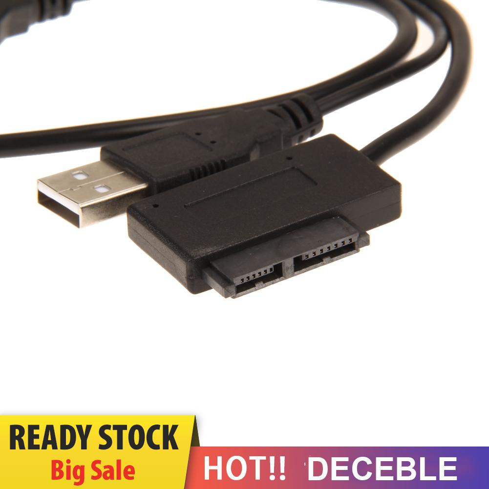 Deceble USB 2.0 to 7+6 13Pin Slim for SATA CD/DVD Optical Drive Adapter Cable