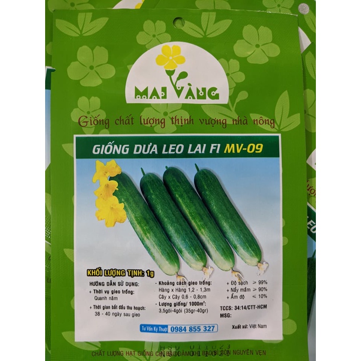 Hạt giống Dưa Leo F1 1g