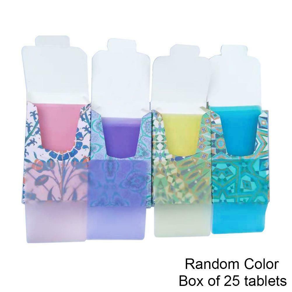 (Hàng Mới Về) Set 25 Tờ Xà Phòng Giấy Mini Dùng Một Lần Tiện Dụng Khi Đi Du Lịch