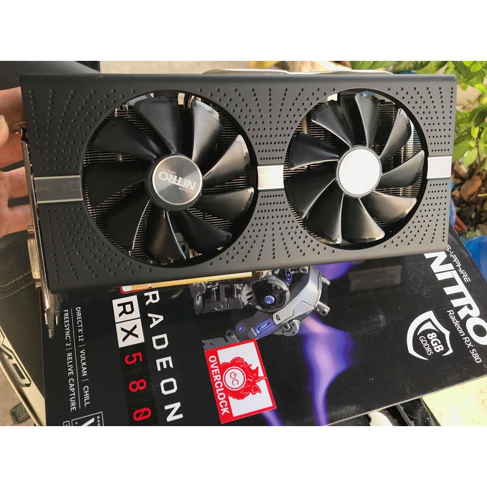 SAPPHIRE RX 580 8Gb 4Gb Vga Card Màn hình