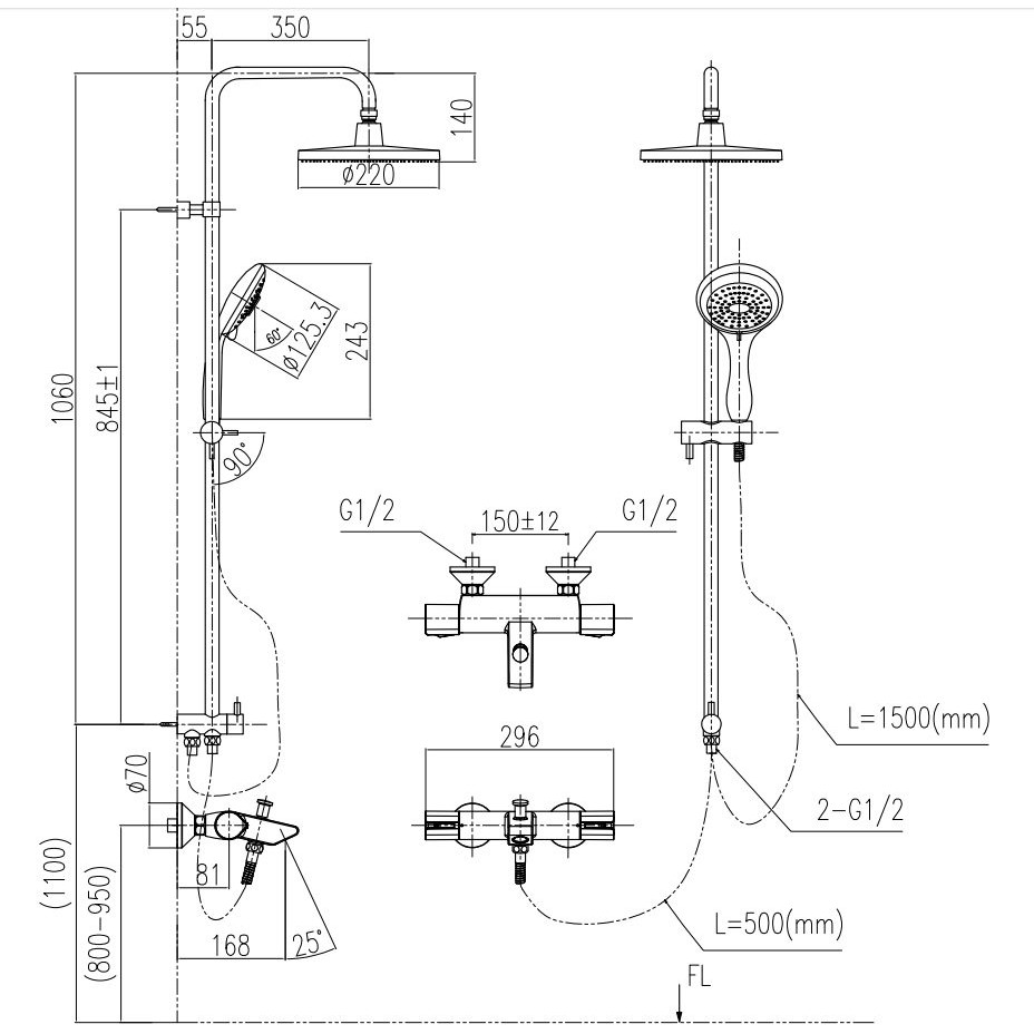 Sen cây INAX BFV-6015S điều chỉnh nhiệt độ