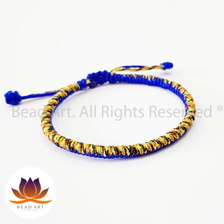 Vòng Tay Dây Ngũ Sắc Thắt Chỉ Màu Tibet Handmade (Xanh Dương), Vòng Tay Phong Thuỷ, Chuỗi Hạt S50 - Bead Art