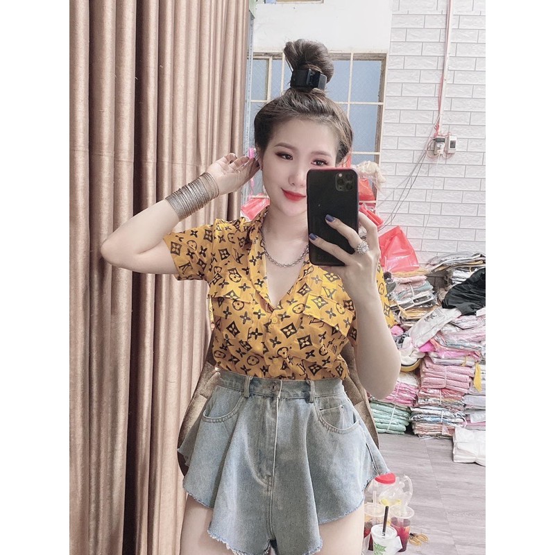 SƠ MI HOẠ TIẾT CHỮ TÚI HỘP | BigBuy360 - bigbuy360.vn