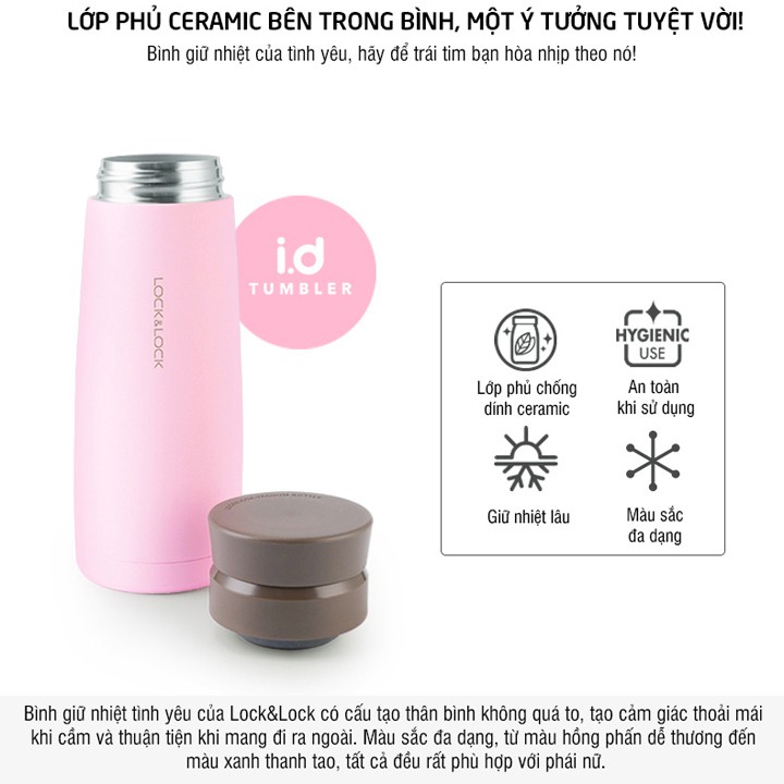 Bình giữ nhiệt ID Tumbler LHC4230PIK 450ml - Màu hồng