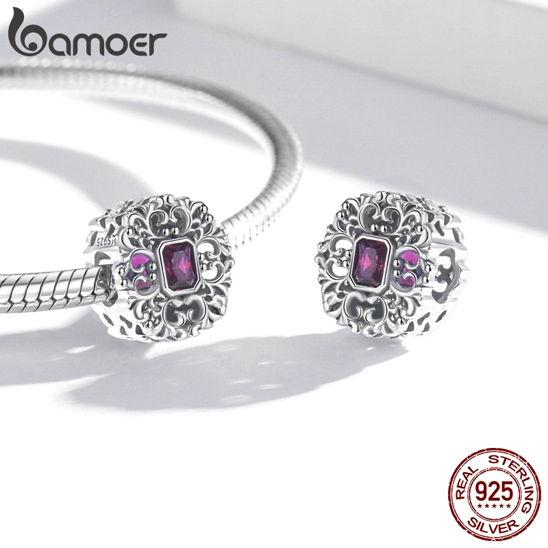 Hạt phụ kiện BAMOER SCC2151 bạc 925 4 phong cách cổ điển dùng làm trang sức diy
