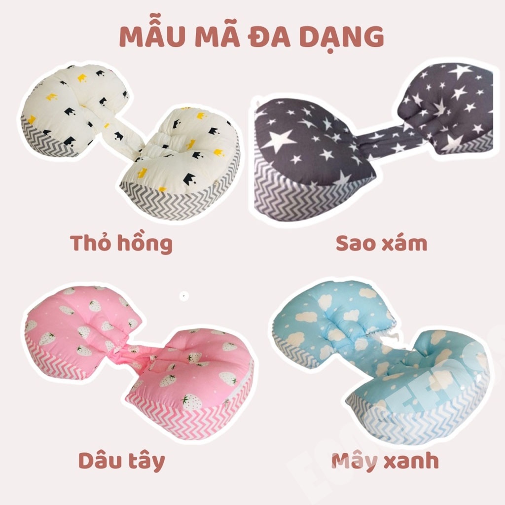 GỐI BẦU CÁNH TIÊN GIÚP GIẢM ĐAU MỎI LƯNG ĐỠ BỤNG CHO MẸ BẦU CÓ 1 GIẤC NGỦ NGON 100% COTTON - GỐI ÔM BÀ BẦU